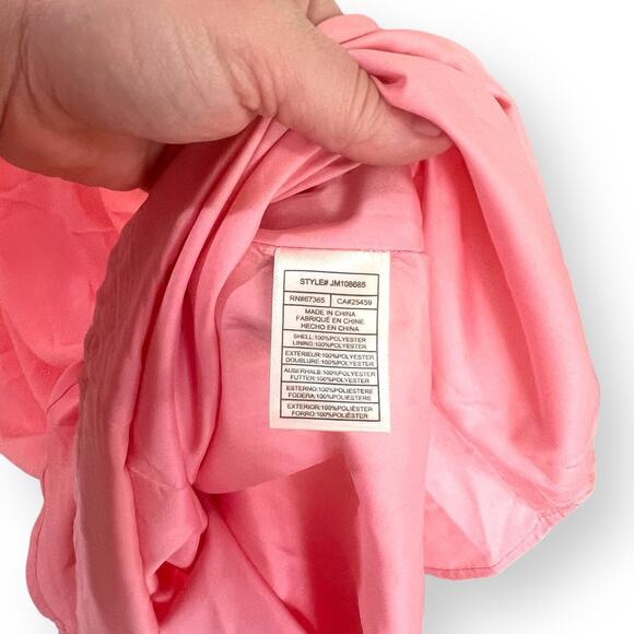 Betsey Johnson Boudoir Chiffon Maxi Dress Size 4 Flamingo Pink *FLAWED* - Picture 5 of 10